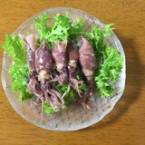 ホタルイカとワサビ菜和え